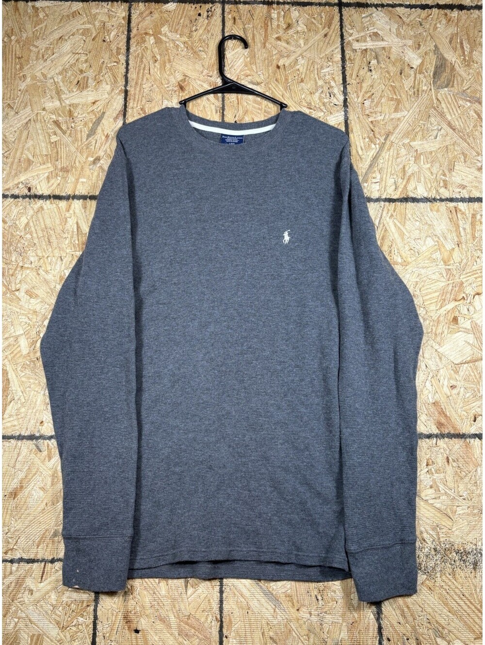 Polo Ralph Lauren Sleepwear Thermal Shirt Mens Large Gray Pullover Pajama Warm